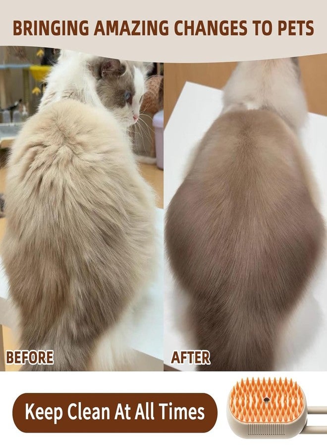 Lecherous فرشاة بخار للقطط من ليتشيروس، مشط لإزالة شعر الحيوانات الأليفة 3 في 1، فرشاة بخار للكلاب والقطط لإزالة الشعر المتشابك، والتدليك وفك التشابك، فرشاة بخار للقطط لجميع الحيوانات الأليفة. - Image 2